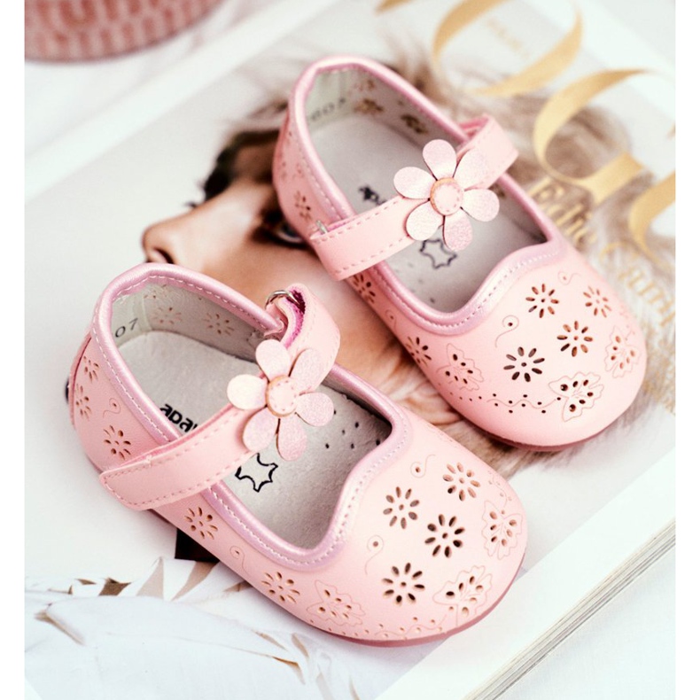 Apawwa Barnens ballerinor på kardborreblomma Rosa florerade 2