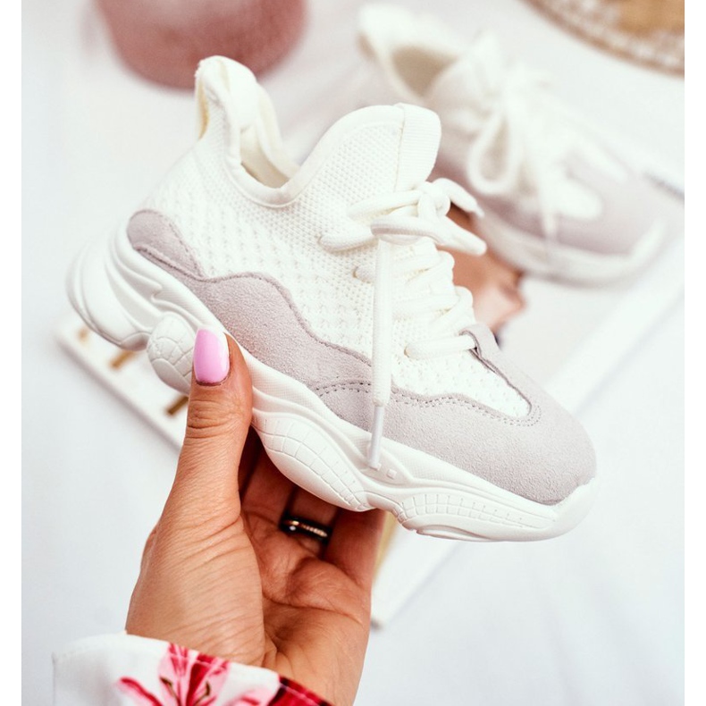 Christmas Fish Barnsportskor Snörning i mocka Vit Volema 1