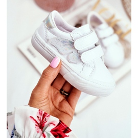 Apawwa Barnskor White Butterfly Velcro Dusmo vit 1