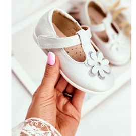 Apawwa Barnens ballerinor med kardborreblomma Silver Antrela grå 1