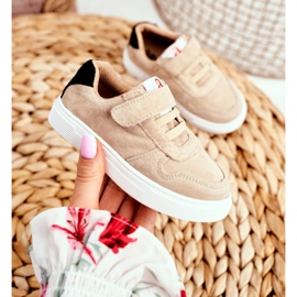 Apawwa Sportbarnskor med kardborreband Beige Albatros 2