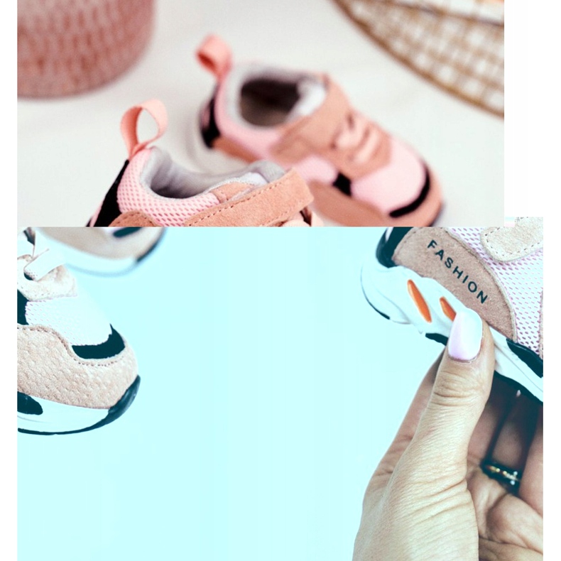 Apawwa Sportbarnskor med kardborrerosa Yetto 2