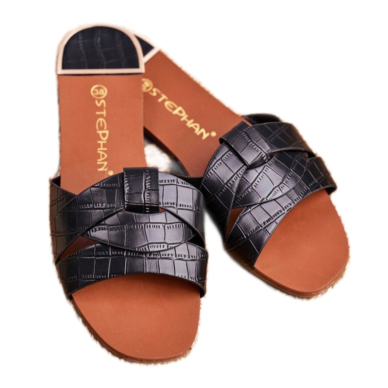 Dam Tofflor Ormskinn Svart chans 1