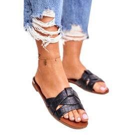 Dam Tofflor Ormskinn Svart chans 2