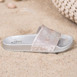 SHELOVET Velour tofflor med stjärnor grå 2