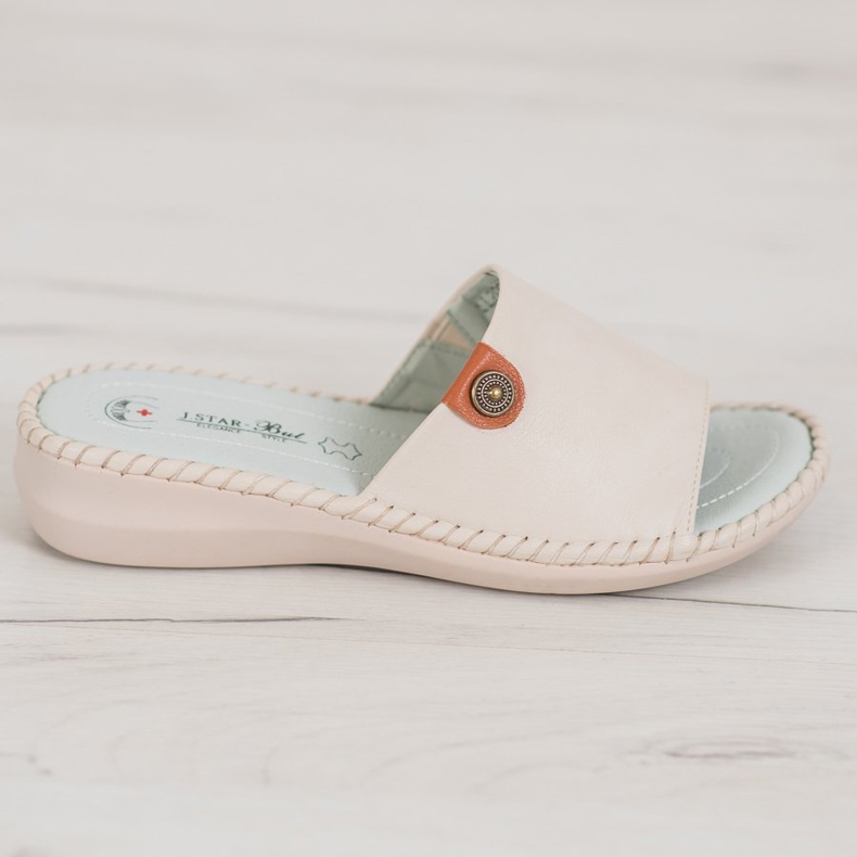 J. Star Casual Eco Leather Tofflor beige 2