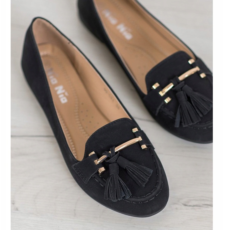 Nio Nio Eleganta loafers med fransar svart 2