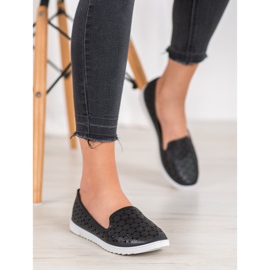 Renda Bekväma Openwork Lords svart 1