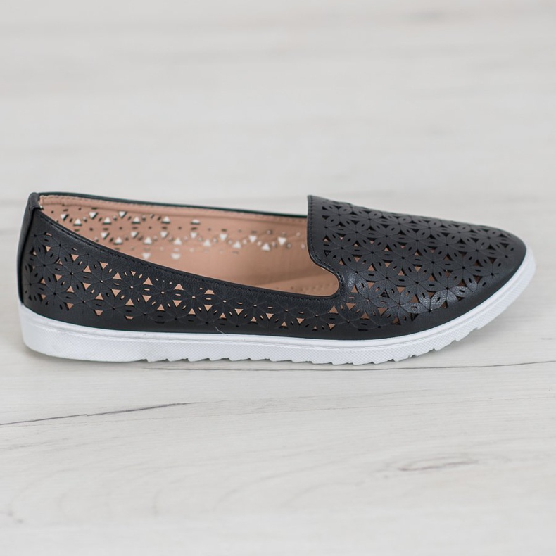 Renda Bekväma Openwork Lords svart 2