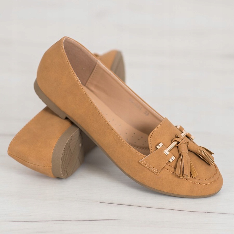 Nio Nio Eleganta loafers med fransar brun 1