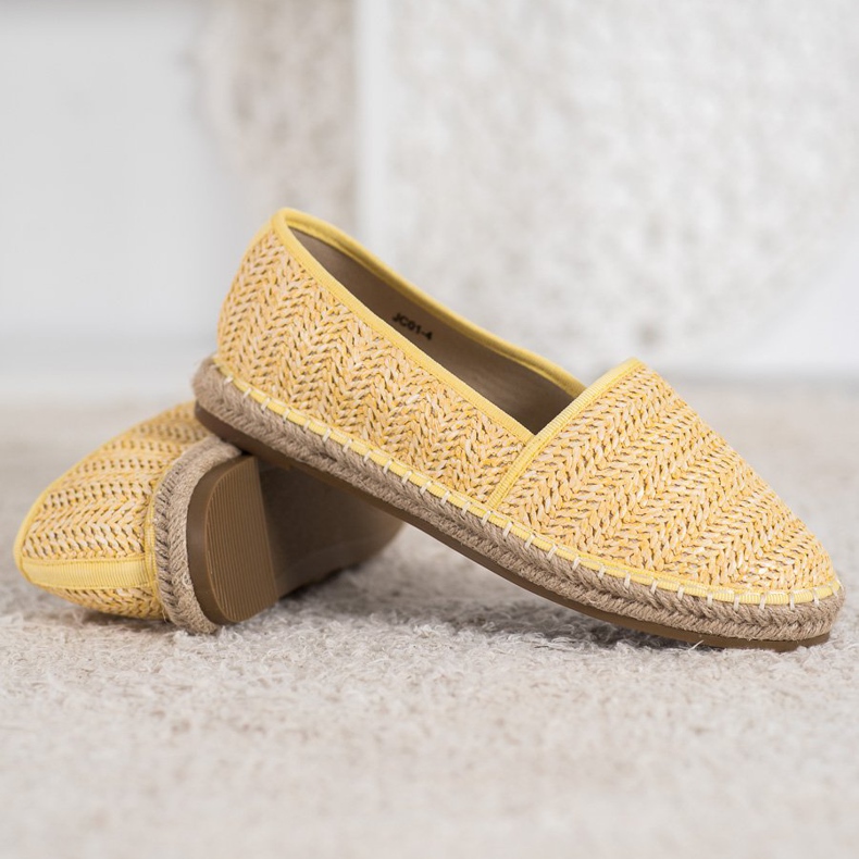 SHELOVET Flätade gula espadriller 1