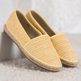SHELOVET Flätade gula espadriller 2
