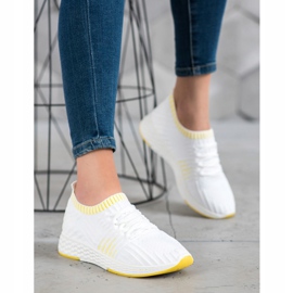 SHELOVET Textil Slip-On skor vit 1