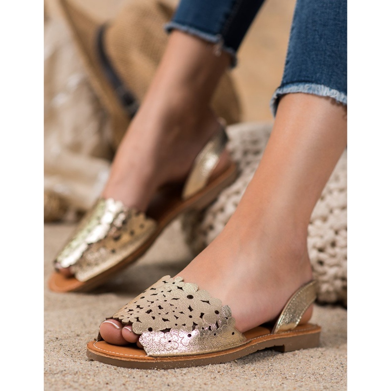 Evento Slip-on gyllene sandaler 1