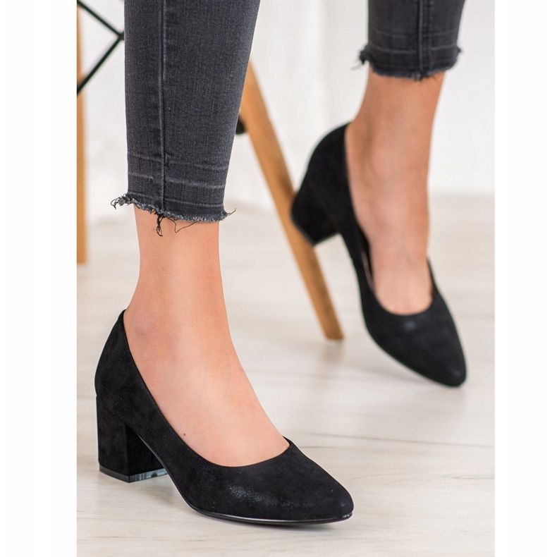 W. Potocki Klassiska högklackade skor svart 1