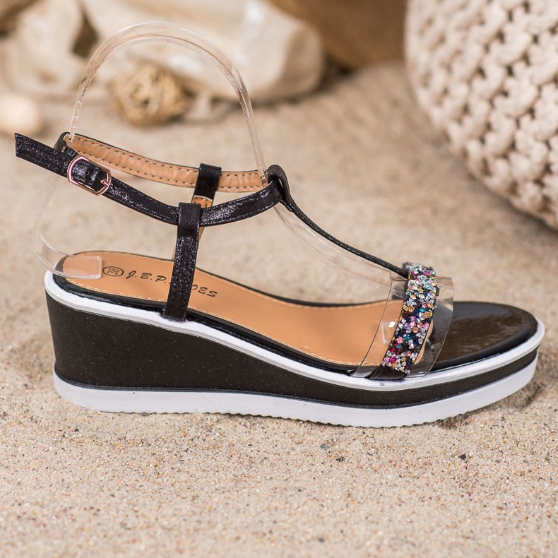 SHELOVET Snygga kilar med ekoläder svart 2