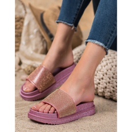 SHELOVET Tofflor På En Hög Plattform rosa 1