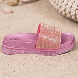 SHELOVET Tofflor På En Hög Plattform rosa 2