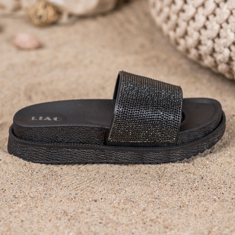 SHELOVET Tofflor På En Hög Plattform svart 2