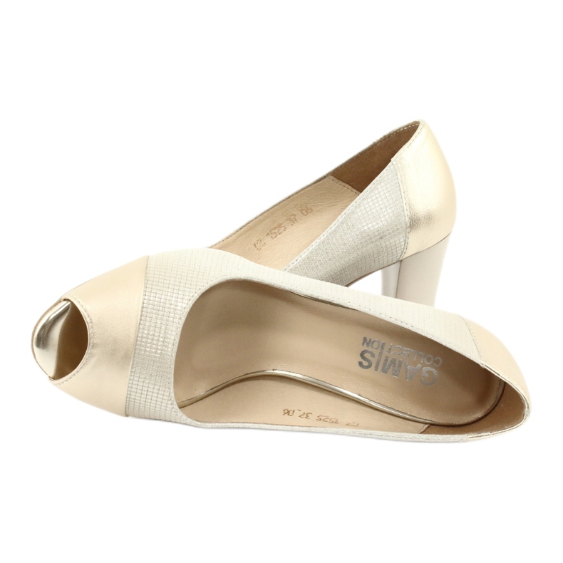 Skyttlar öppna tå Gamis 1525 beige gyllene 4