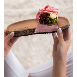 SHELOVET Tofflor Med Blommor rosa 1