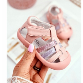 Apawwa Barnsandaler med kardborreband Glitter Rosa Ontario 1