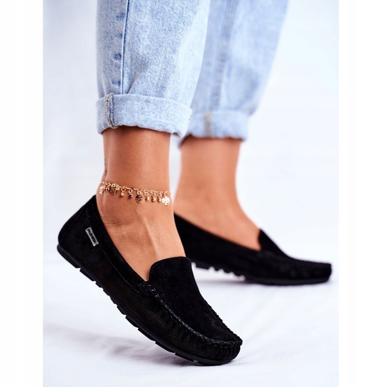 Vinceza Dam Loafers Mocka Läder Svart Papito 1