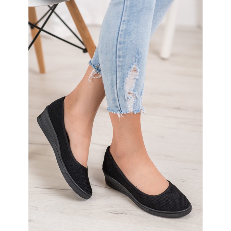 SHELOVET Svart Casual Ballerinas 1