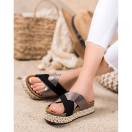 SHELOVET Tofflor På Plattformen svart grå 2