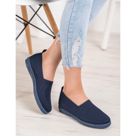 Via Giulia  Openwork Slip On Sneakers marinblå blå 1