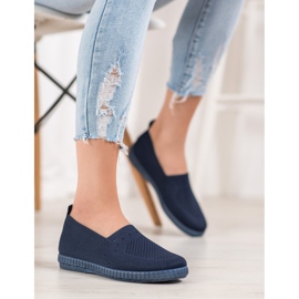 Via Giulia  Openwork Slip On Sneakers marinblå blå 2
