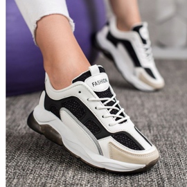 Via Giulia  Sneakers Med Glitter Mode vit svart 2