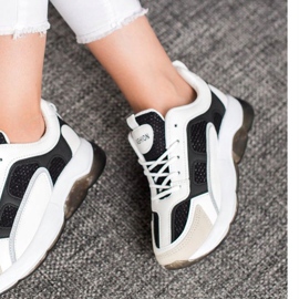 Via Giulia  Sneakers Med Glitter Mode vit svart 1