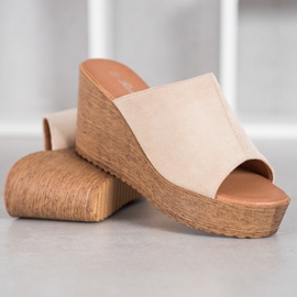 Renda Sandaler med hög klack brun 2