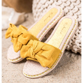 Anesia Paris Snygga mocka tofflor gul 1