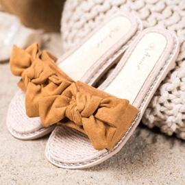 Anesia Paris Snygga mocka tofflor brun 1