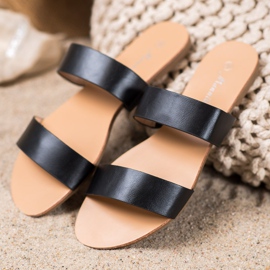 Mannika Klassiska Eco Leather Tofflor svart 1