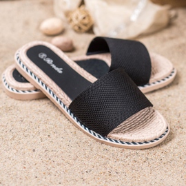 Renda Textila svarta tofflor 1