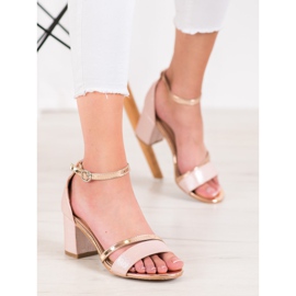 Mannika Eleganta sandaler med glitter gul 1