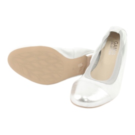 Gamis Bekväma ballerinor i silverläder grå 3