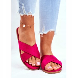 Dam Tofflor Bälten på korset Fuchsia Filippinerna rosa 2