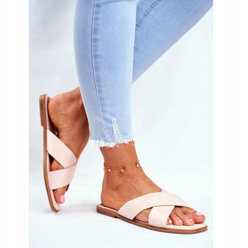 Dam tofflor, remmar, Cross Beige Filippinerna 2