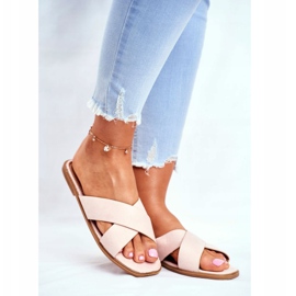 Dam tofflor, remmar, Cross Beige Filippinerna 1