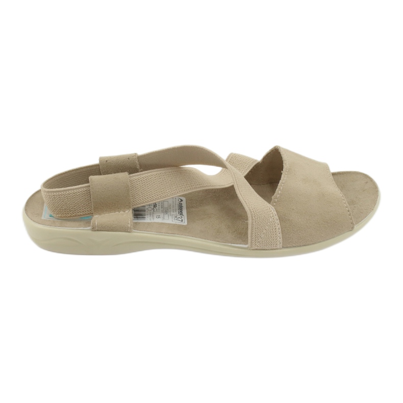 Bekväma damsandaler Adanex 17495 beige 2