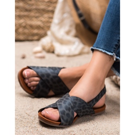 Kylie Fläckiga sandaler svart 1