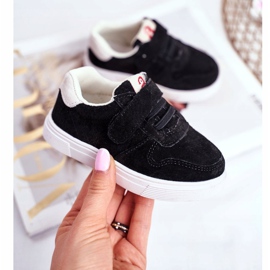 Apawwa Barnsneakers Mocka kardborre Svart Trelmo ['svart'] 1