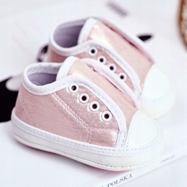 Apawwa Barns sneakers kardborreband med Brocade dop Pink Milley rosa 2