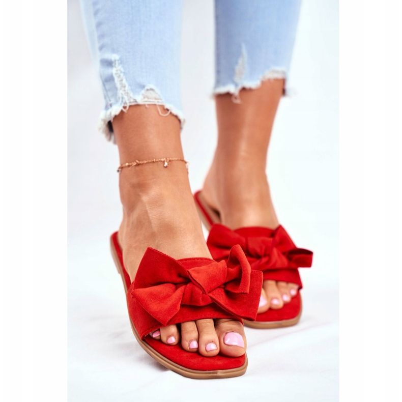 Malaysia tofflor för kvinnor med röda rosetter 2