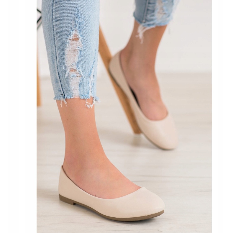 Diamantique Beige ballerinor 2