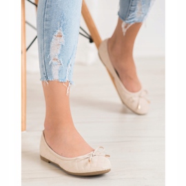 Diamantique Quiltade ballerinor beige 1
